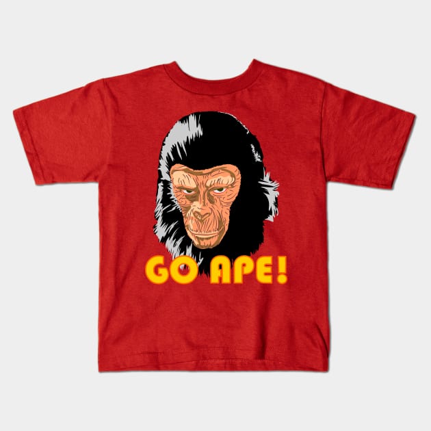 Planet of the Apes - Go Ape! Kids T-Shirt by Blade Runner Thoughts